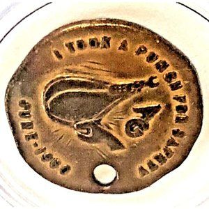 Vintage I Took a Punch for Safety Medal Pendant Dated June 1950 Very Rare.1-1/8"